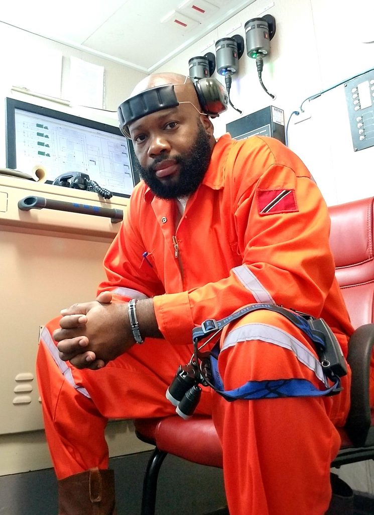 Atiba Campbell - Engine control room of vessel, keeping watch at shift