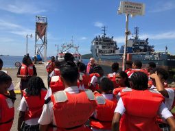 Caribbean Fisheries training and Development Institute. Captain Wild and the students.